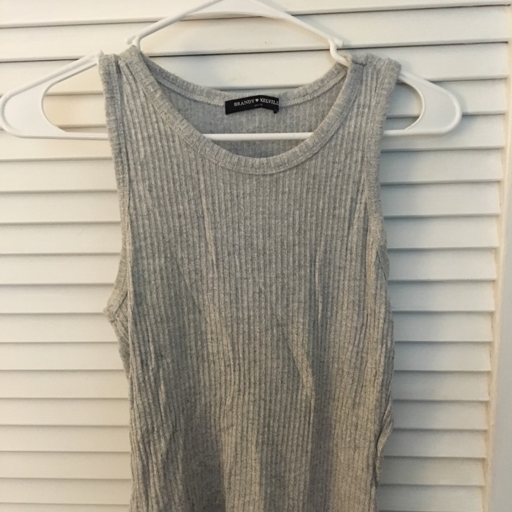 Brandy Melville Ribbed High Neck Tank